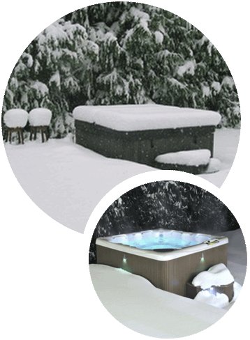 Beachcomber Hot Tub in the Winter