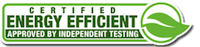 Certified Energy Efficient. Approved by independent testing.